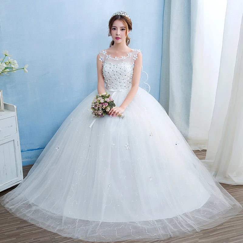 Vintage Lace Bridal Gown With Floral Accents