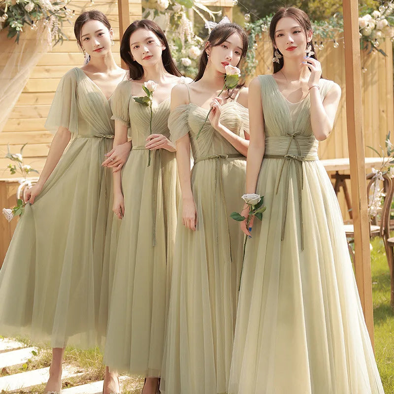 sachin and babi light blue dress Dusty Sage A-line Chiffon Ruffles One Shoulder Long Bridesmaid Dress –  COCOSBRIDE