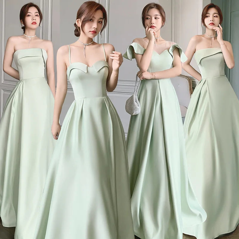 Sage Green Convertible Bridesmaid Dress with Straps
