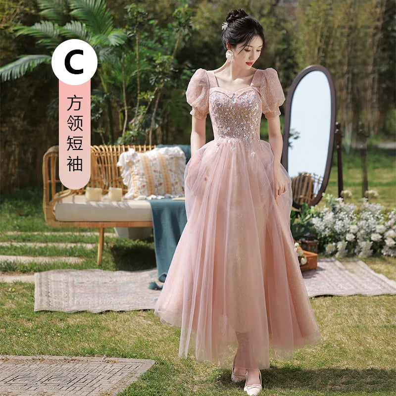 pink puffy bridesmaid dresses Colored Big and Puffy Skirt Wedding Dress with Long Train Ivory-Lilac / 18 main image 0