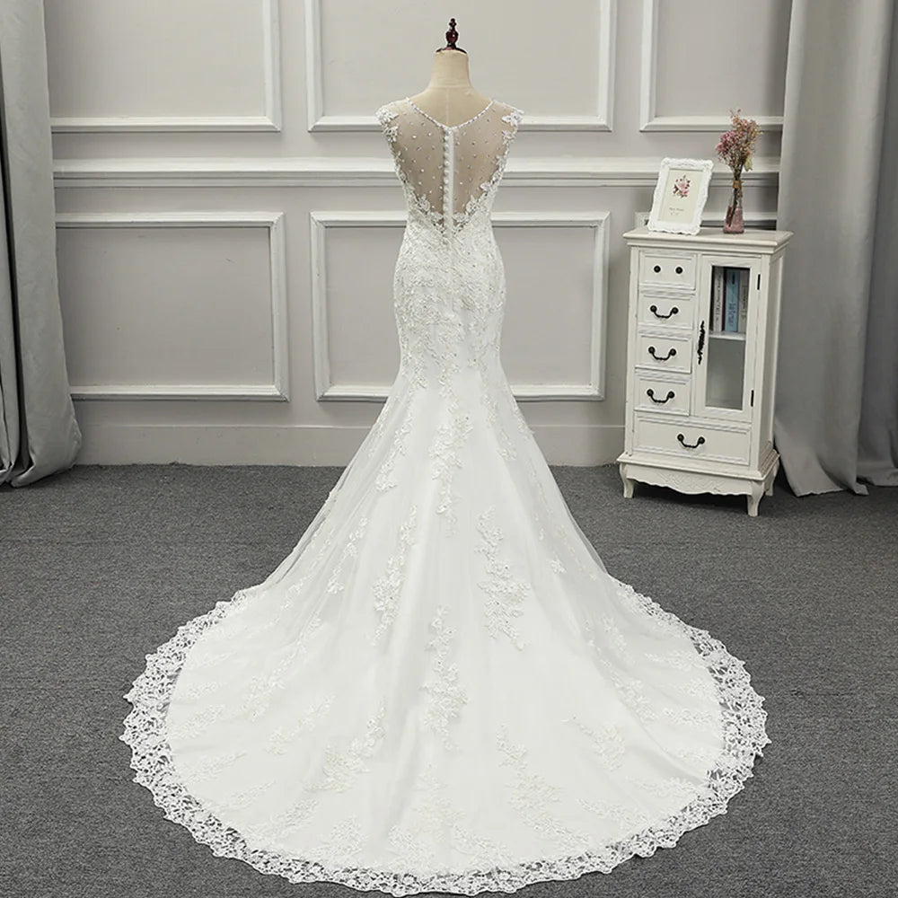 lace wedding dress white Claire Pettibone Laurel Wedding Gown