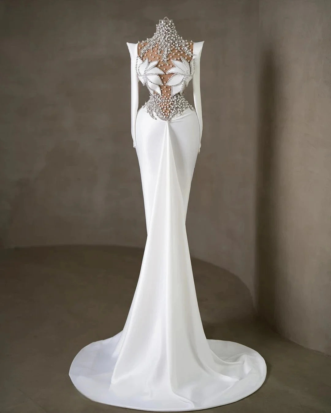 strapless open back dress Cowl Neckline Sequin Embellishment Long Prom Gown BZ020 8 / Black