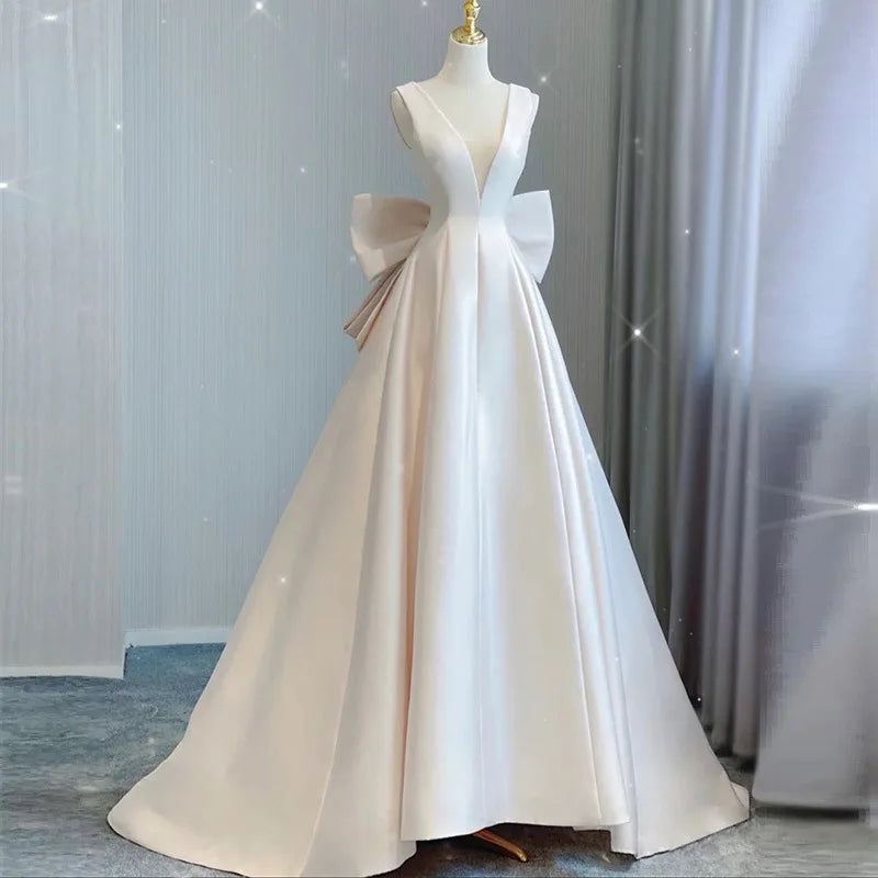slim fit dress slacks Madison James Bridal Dress MJ961 main image 1