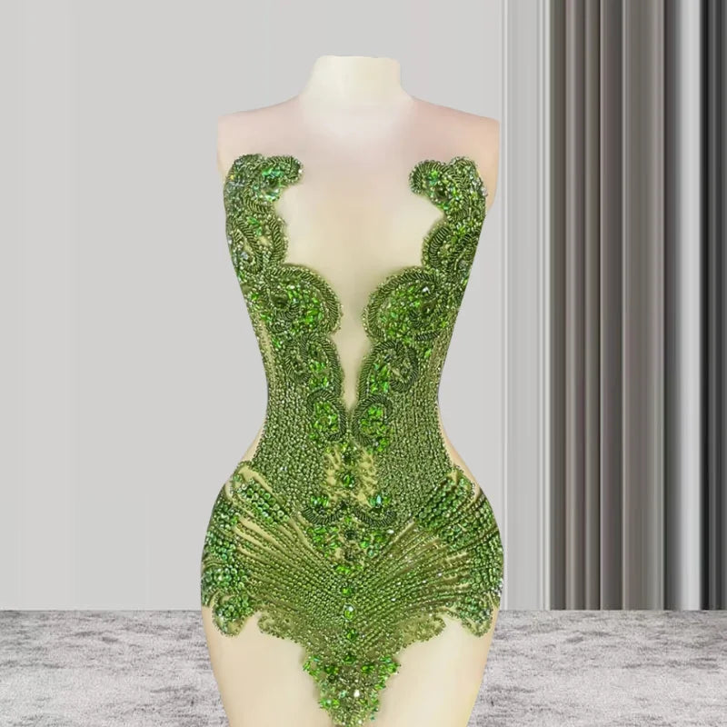 green emerald velvet dress KOS Couture Off Shoulder Sequin Corset-Style Formal Gown Dress main image 0