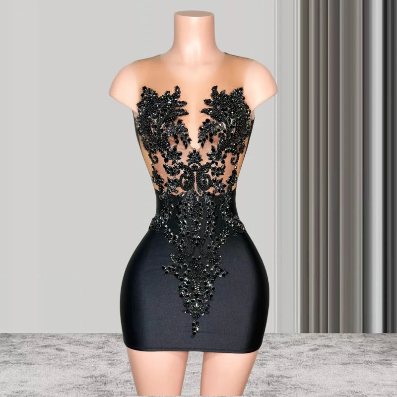 hot pink dress with black lace Hot Pink Lace Corset Tiered High-Low Prom Dress – Dreamdressy main image 1