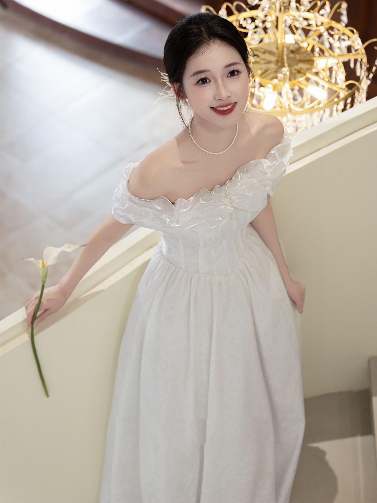 high quality evening dress Madeline Long Scuba Crepe Off the Shoulder Drop Dress Black / 16 main image 0