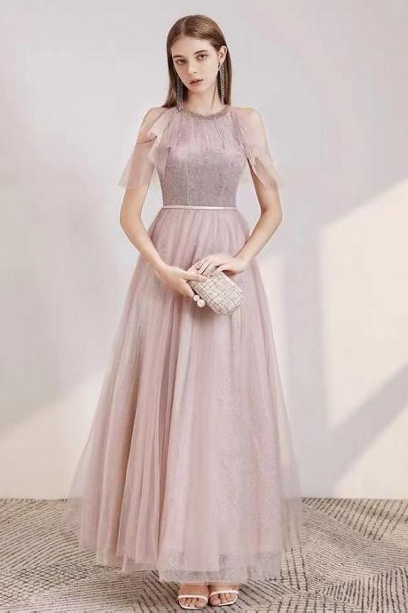 , Fairy Dream Party Dress, Pink Bridesmaid Dress, Necktie Birthday Dress,handmade