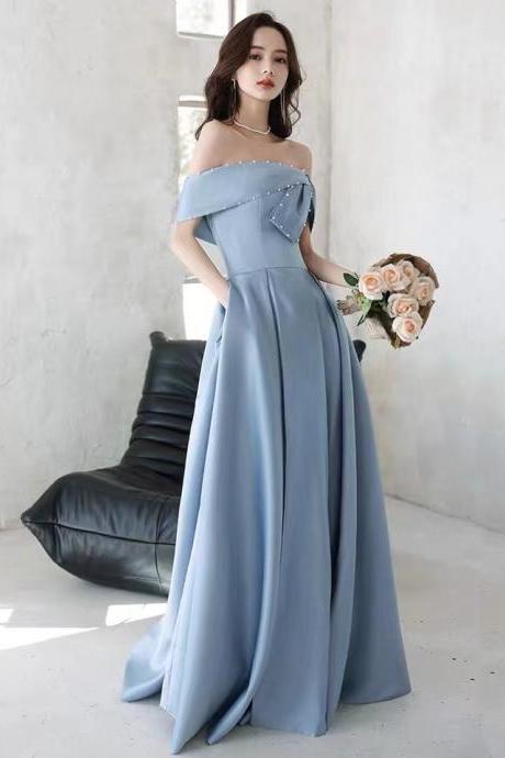 Off shoulder evening dress, socialite party dress, high grade elegant prom dress,handmade,JB0171