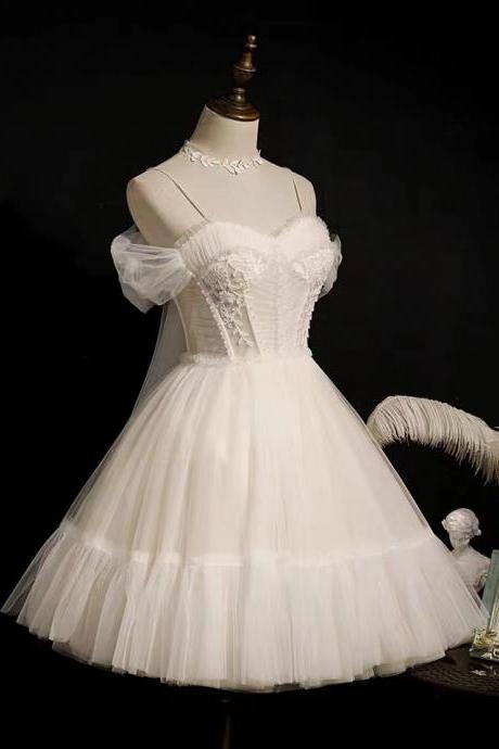 Llight Luxury Fairy Dress, Sweet Princess Dress, Chic Birthday Party Dress, Necklace,handmade
