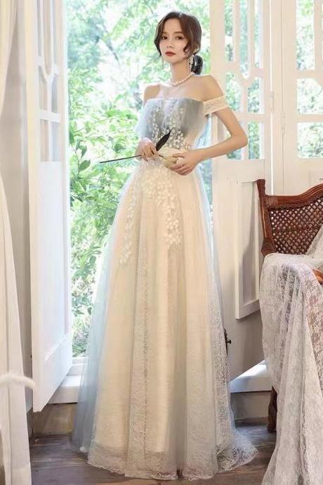 New style, temperament, bridesmaid dress, birthday luxury dress, strapless lace dress,handmade