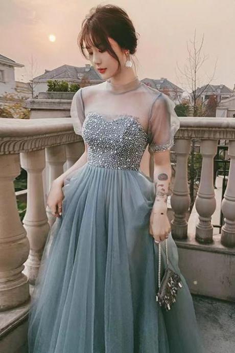 Noble Evening Dress, Temperament Birthday Dress, Light Luxury Fairy Prom Dress,handmade