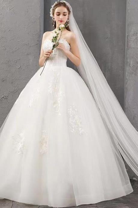Off Shoulder Ball Gown Bridal Dress,white Wedding Dress,tulle Bridal Dress,handmade