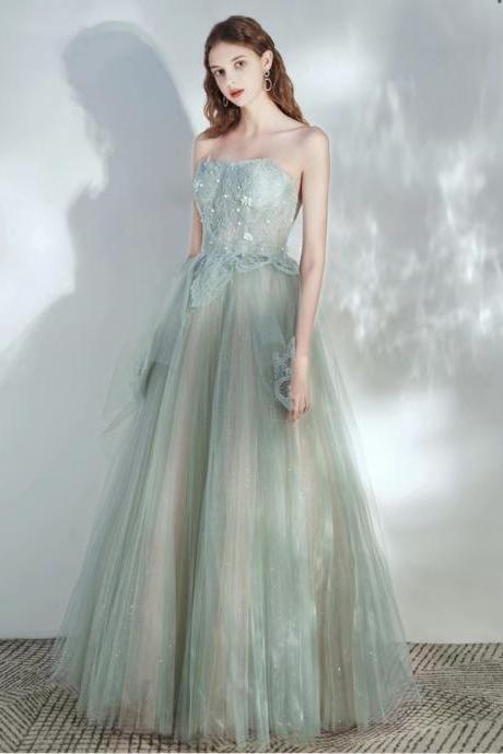 Fairy Bridal Dress, Strapless Wedding Dress ,fresh Prom Dress,handmade