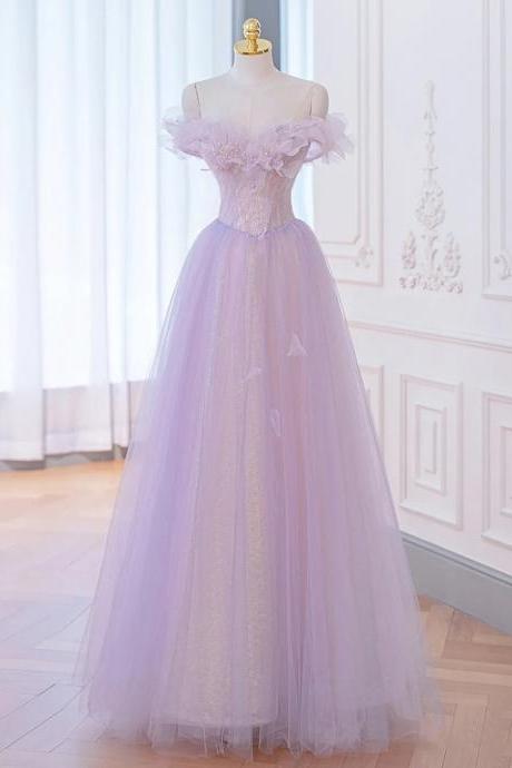 Purple Evening Dress, Light Luxury, Birthday Dress, Princess Dress, Senior Sense Prom Dress,handmade