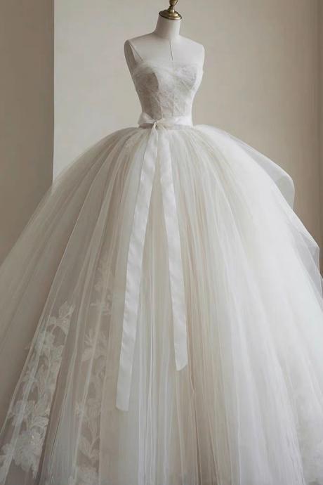 Luxury Wedding Dress, Dream Wedding Dress, Strapless Bridal Dress,custom Made