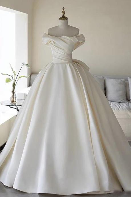 Satin High Quality Bridal Dress,big Train Wedding Dress, Fairy Bridal Dress,handmade