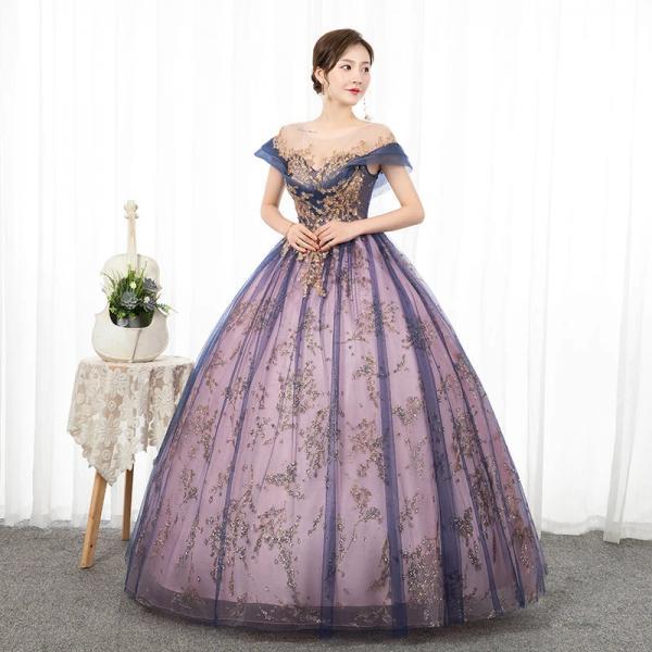 Elegant Off-Shoulder Embroidered Ball Gown Prom Dress
