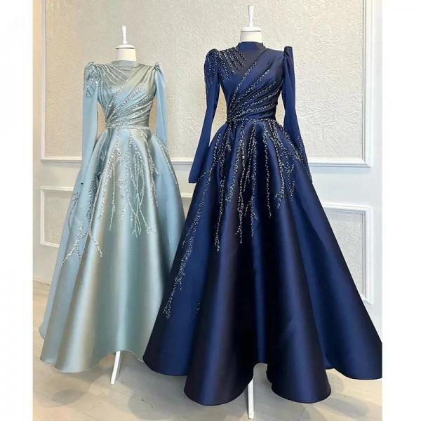green emerald velvet dress Long Sleeve Lace Floral Formal Dress by LaDivine CD233 – The Dress Outlet main image 1