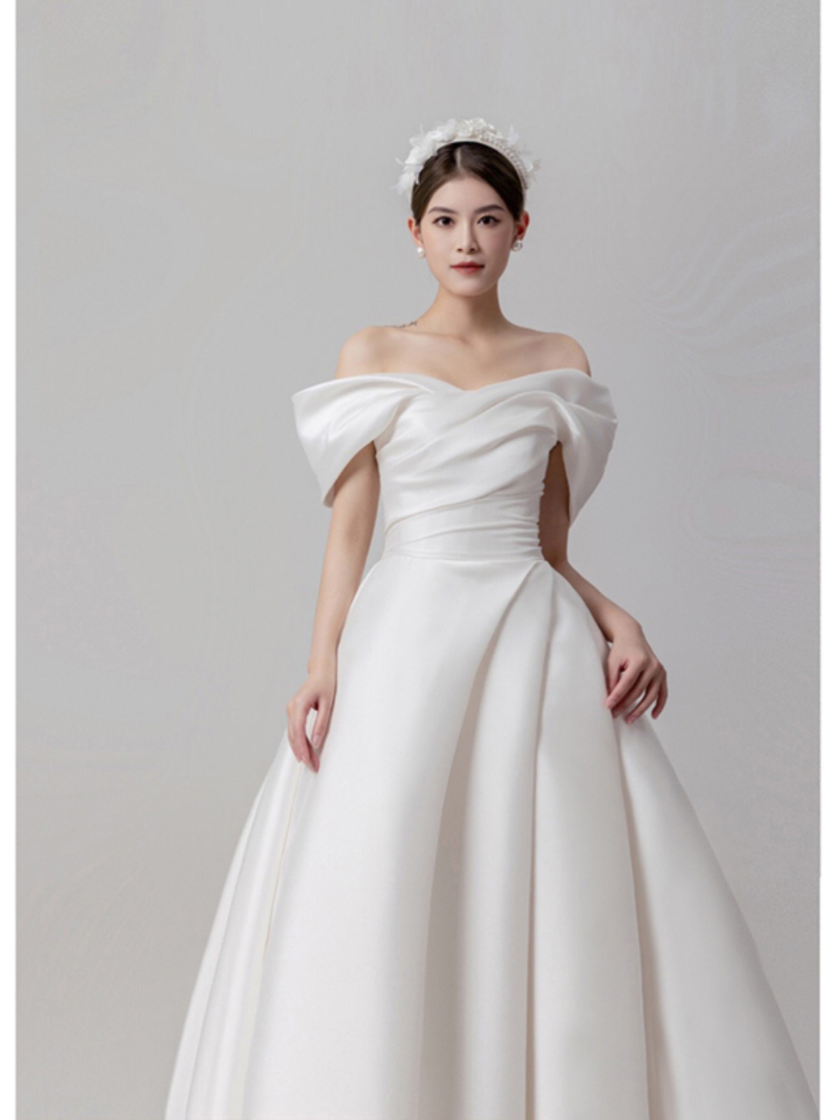 Satin Bridal Dress,princess Bridal Dress, Simple Wedding Dress, Noble Satin Bridal Dress,princess Bridal Dress, Simple Wedding Dress, Noble