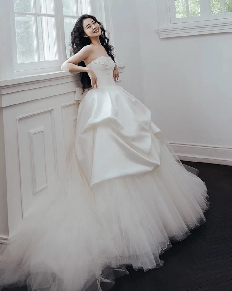 Faran Strapless maxi wedding dress