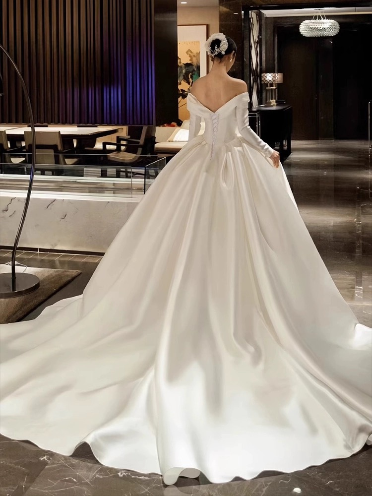 Wedding Dresses Sleeveless Off The Shoulder Long Wedding Party Gowns Custom Made main image 1