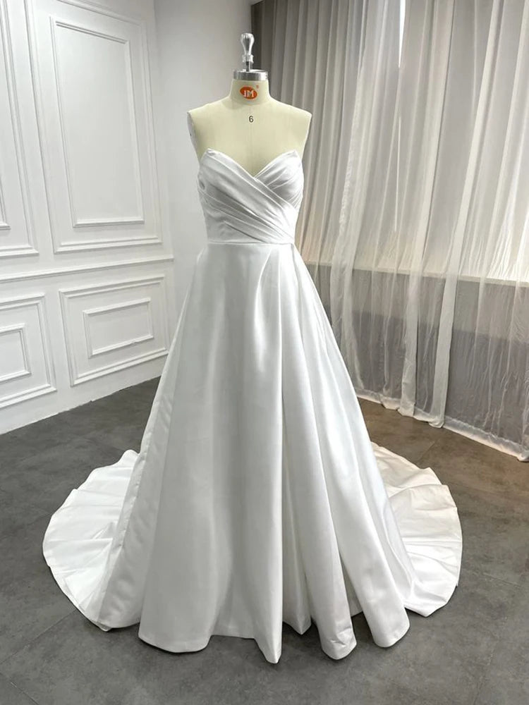 Romantic Straps Aline Evening Dress with Detachable Train Sleeveless Floor Length
