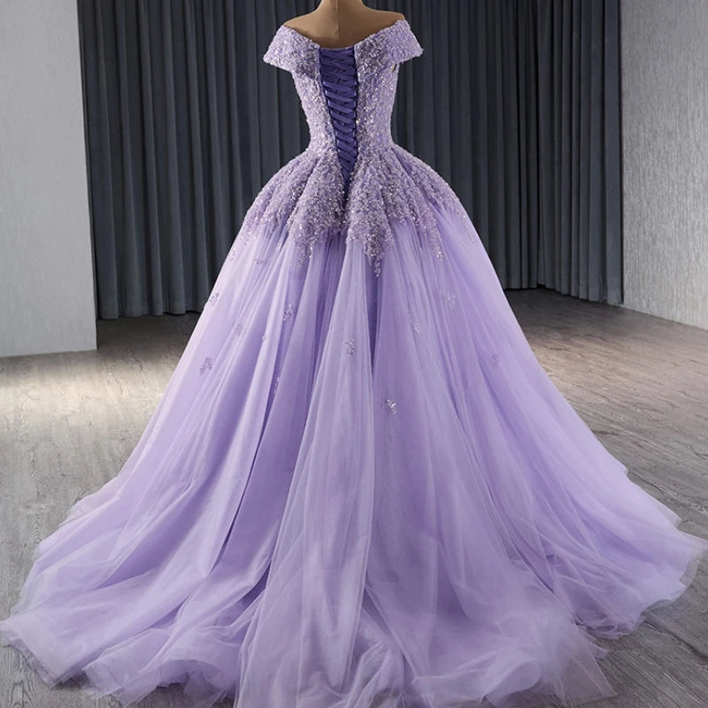 Renee Embellished Corset Gown (Lavender) main image 0