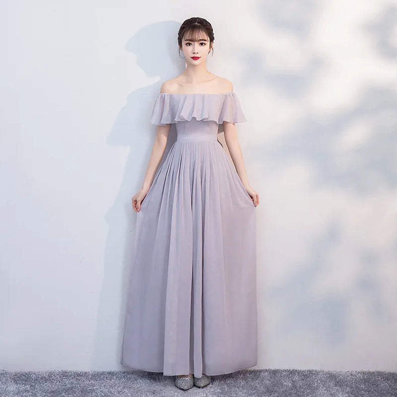 The Clover Off Shoulder Satin Maxi Dress Light Blue