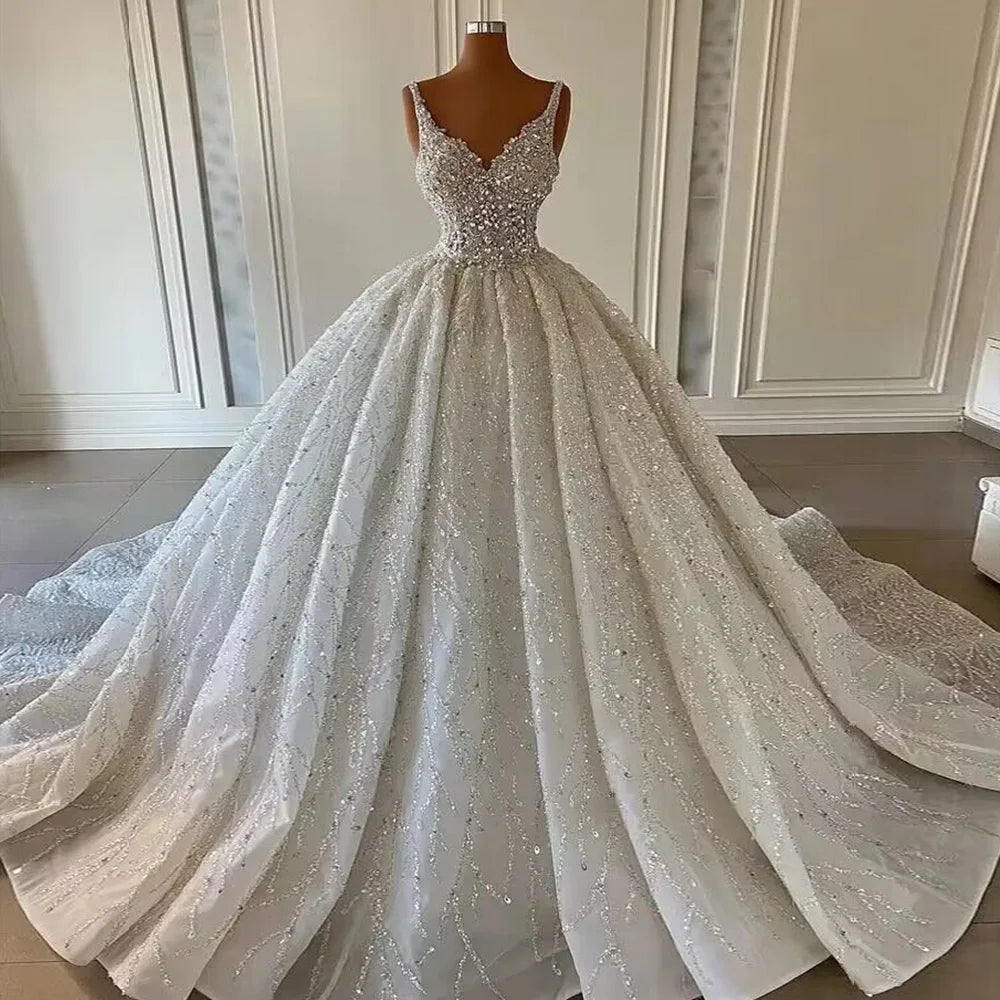 Sparkling Lace Bridal Gown With Beaded Details on Luulla